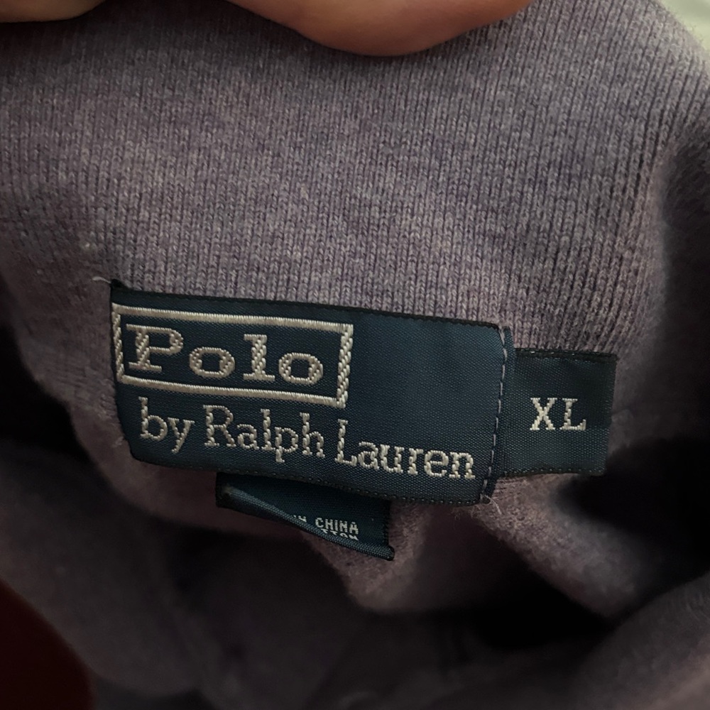 Polo by Ralph Lauren Men's Dark Purple Long Sleeve Polo - Picture 3 of 3